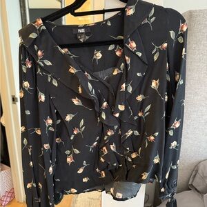 Paige Black Floral Women's Top